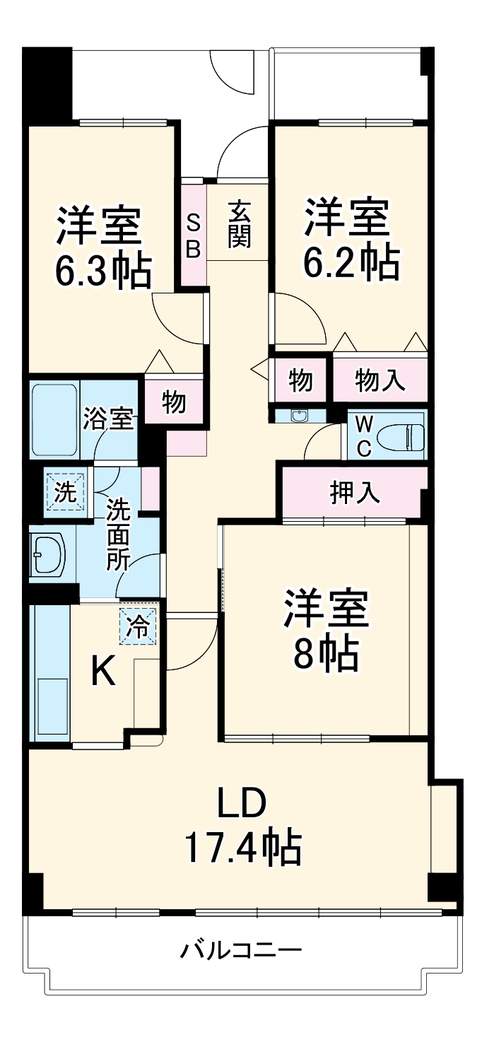 アネシス小幡の間取り