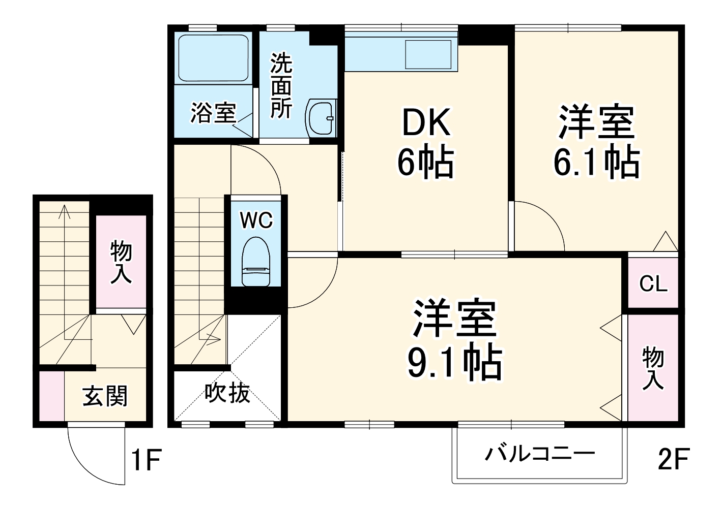 グリーンシティ愛野Cの間取り