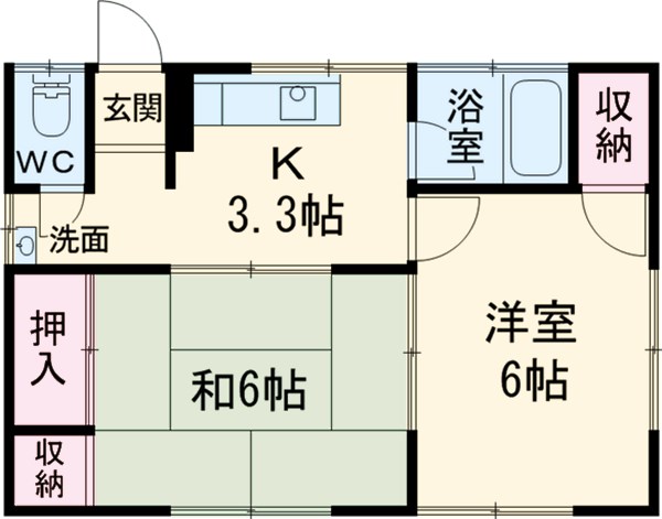 中島貸家の間取り
