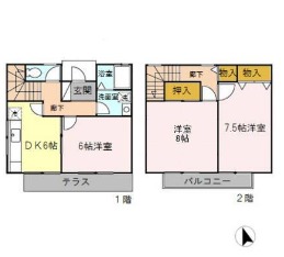 リバティー小林Aの間取り