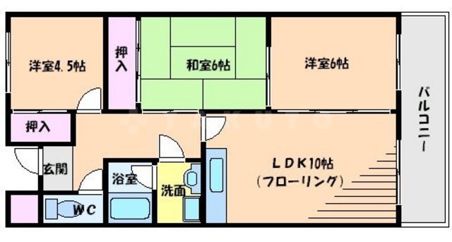 プランドール五月が丘の間取り