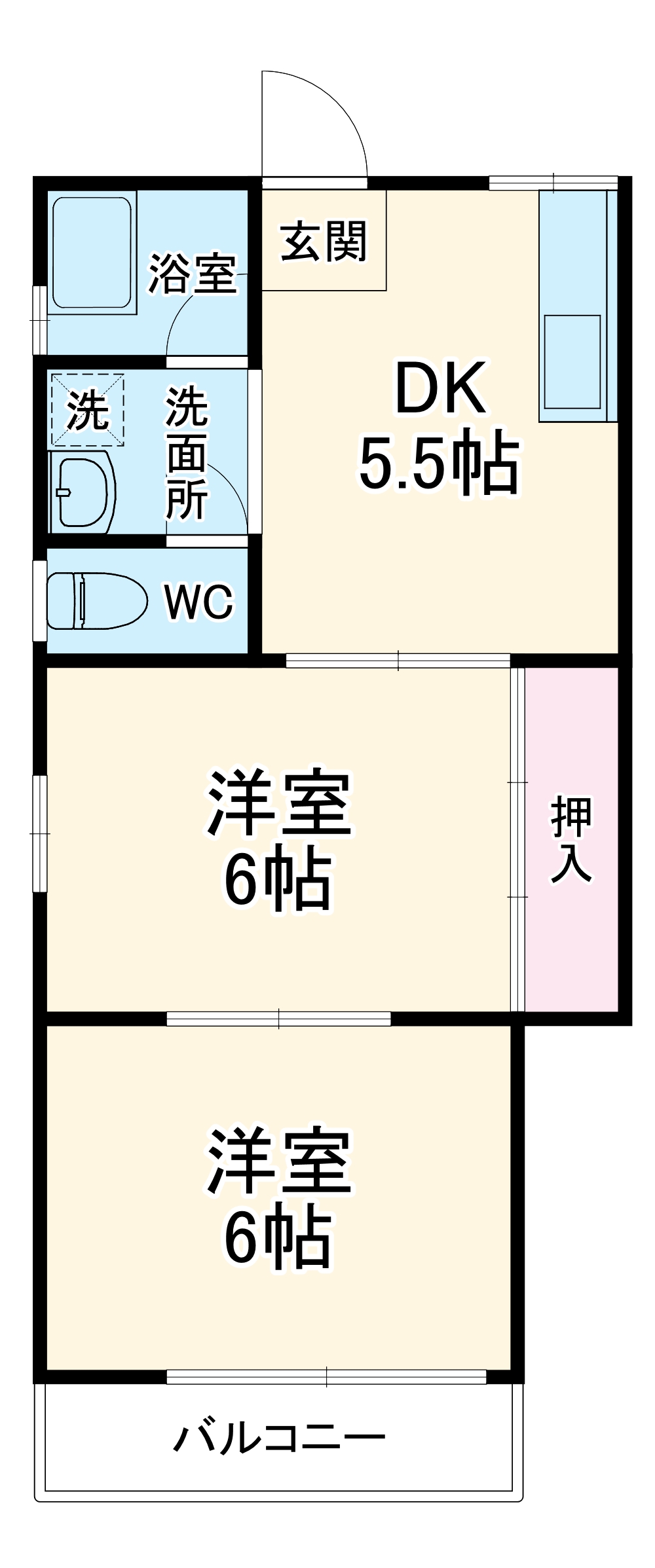 清水コーポの間取り