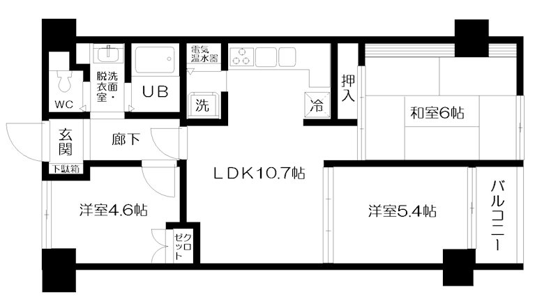 シティハウス西大久保の間取り