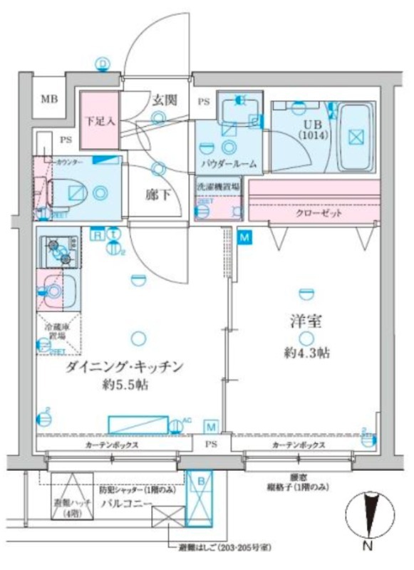 ジェノヴィア京成立石Ⅴの間取り