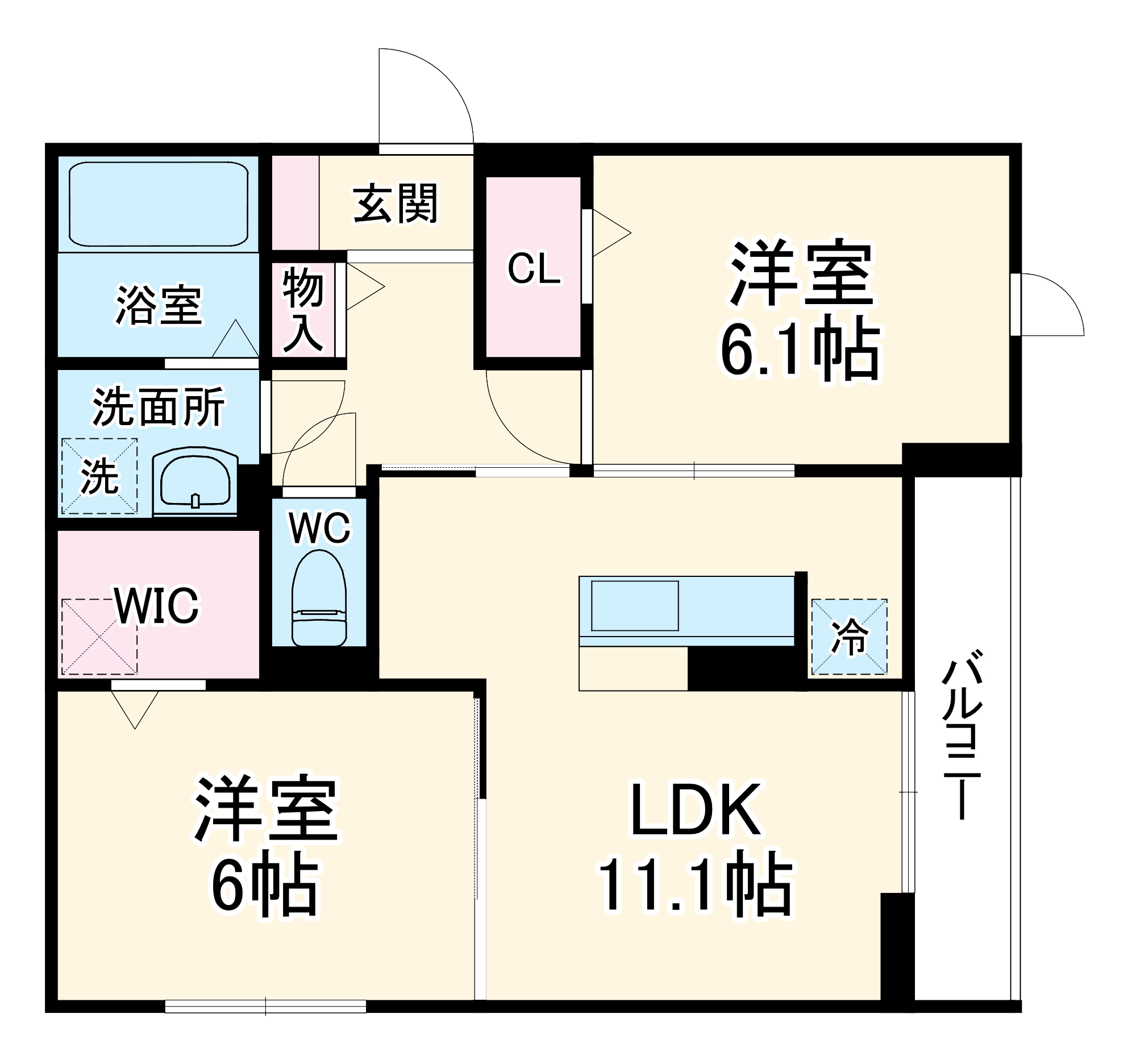 ヴィルフレア深見台の間取り