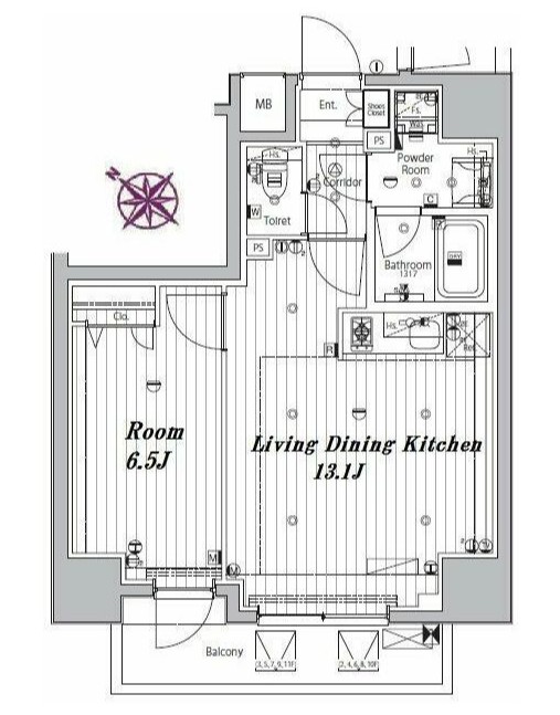 メイクスデザイン三ノ輪の間取り