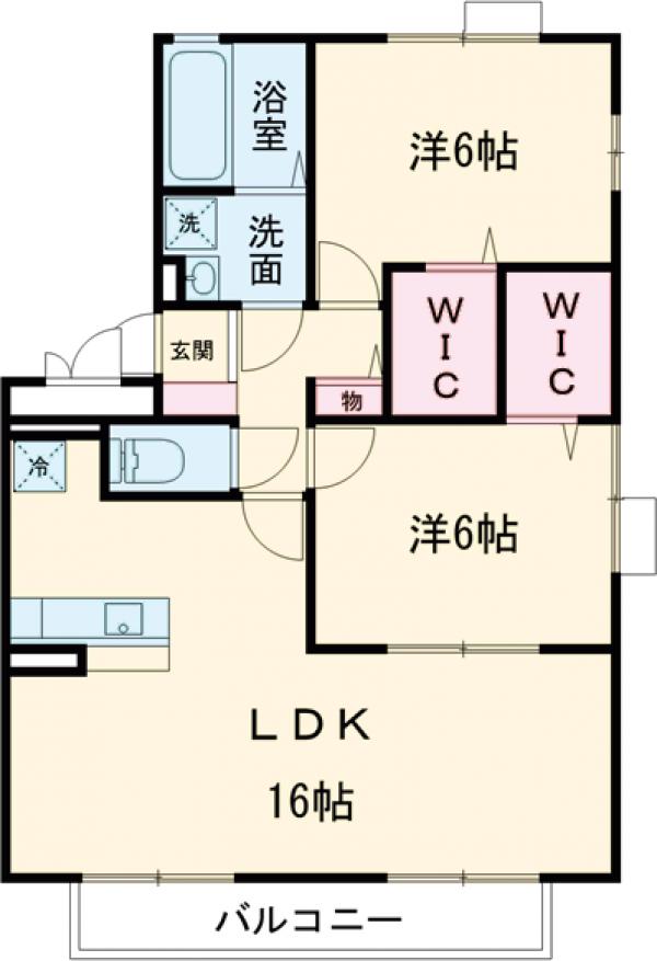 オークス玉瀬2の間取り