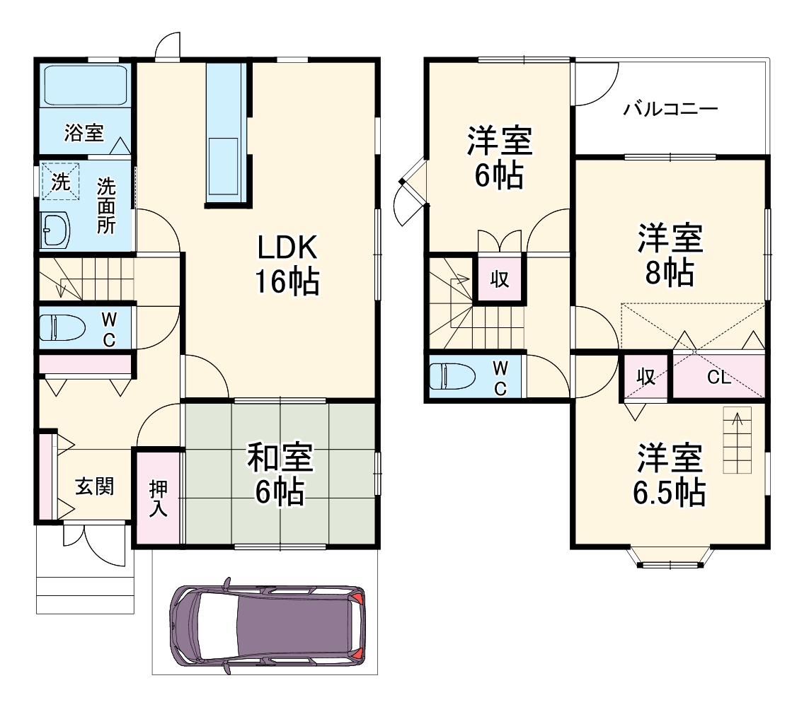 箕面市小野原東5丁目一戸建ての間取り
