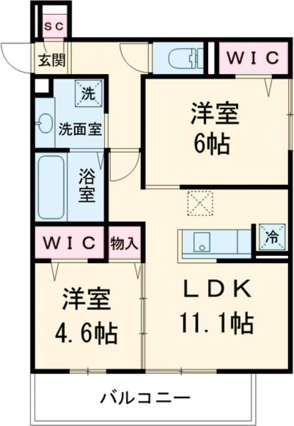 TORISIA殿城の間取り