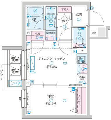 GENOVIA京成立石Ⅴの間取り