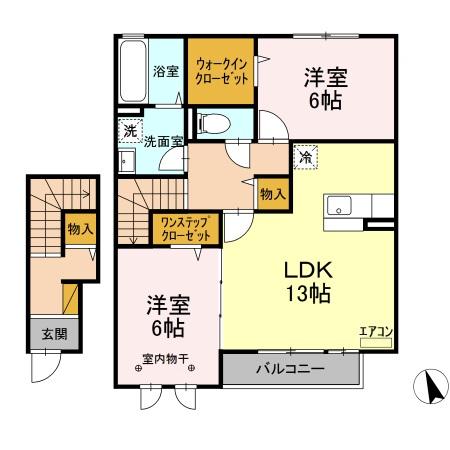 シャルマン　Ｂの間取り