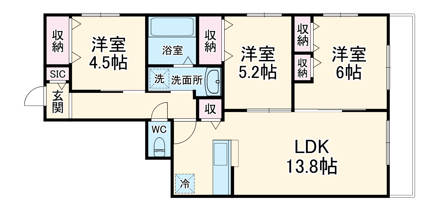 三五郎長谷の間取り