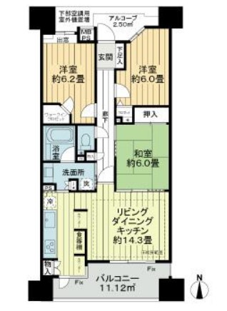 ライオンズマンション馬込マークヒルズの間取り