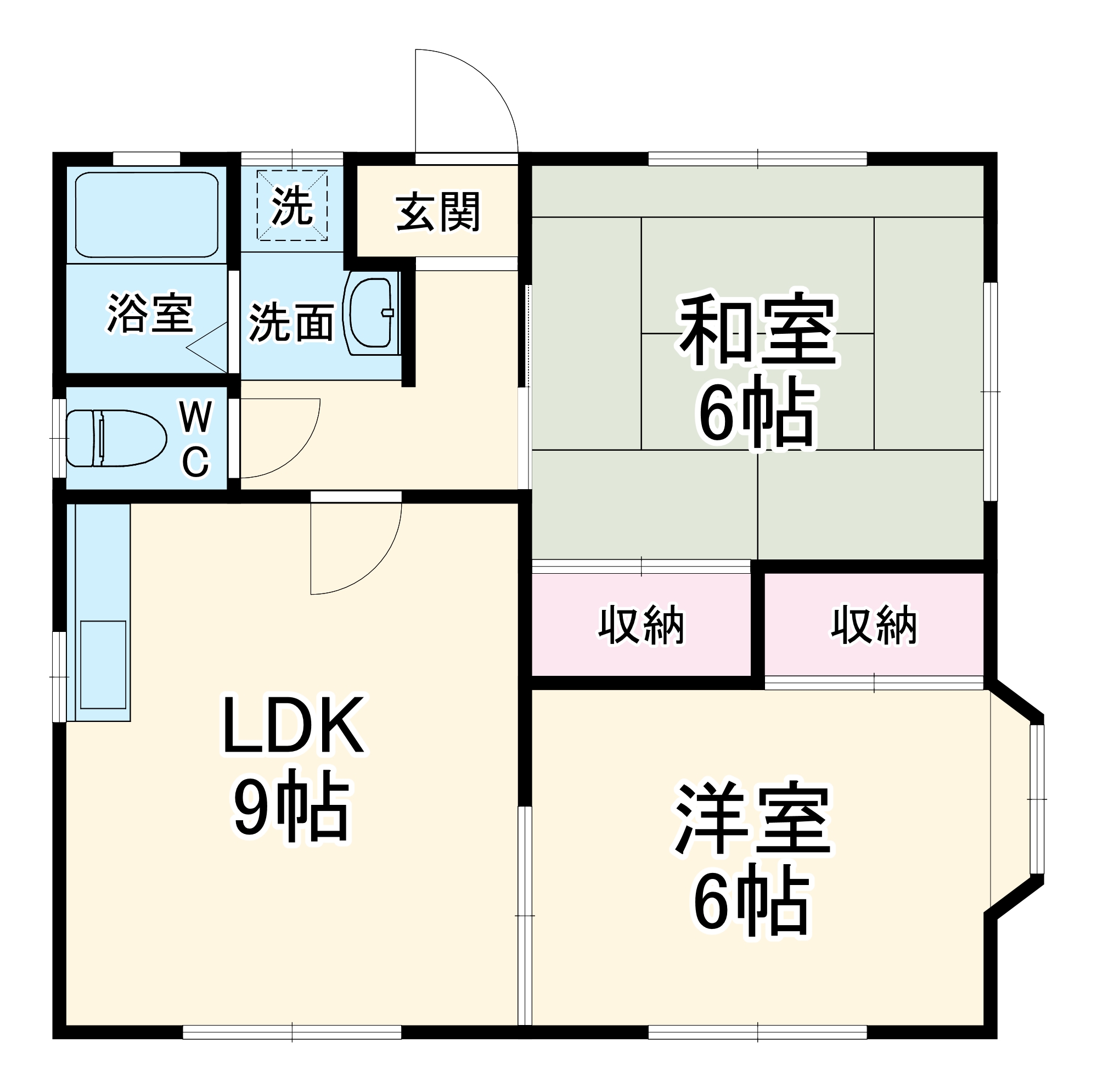 レジデンスミヤノ Eの間取り