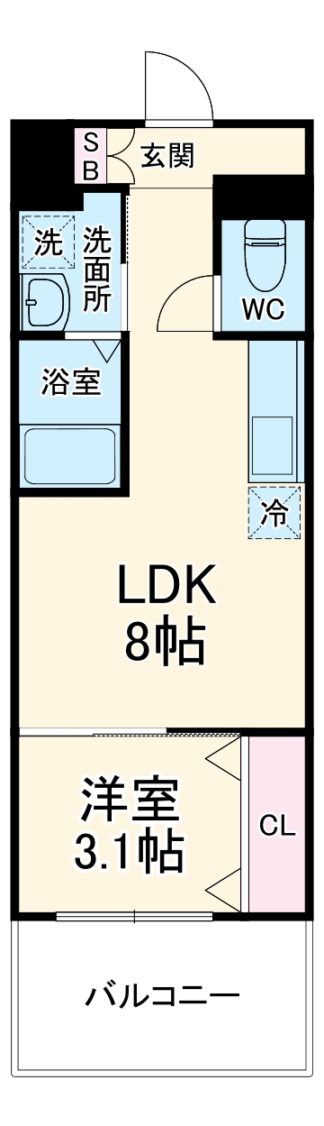 セオリー大阪ハーバーDOORの間取り