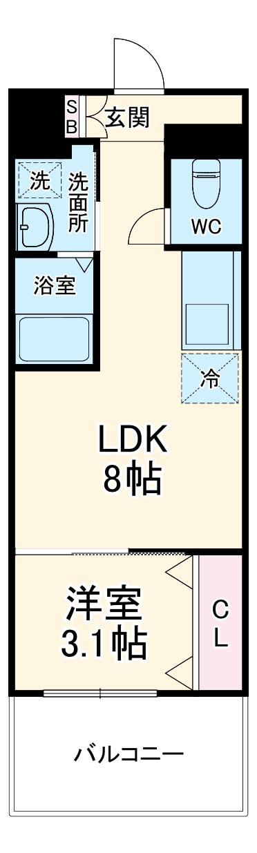 セオリー大阪ハーバーDOORの間取り