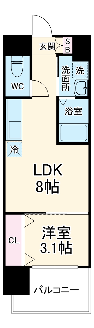 セオリー大阪ハーバーDOORの間取り