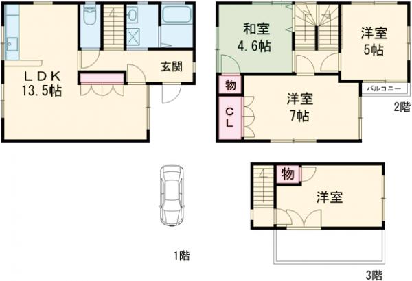和泉市和気町3丁目テラスの間取り