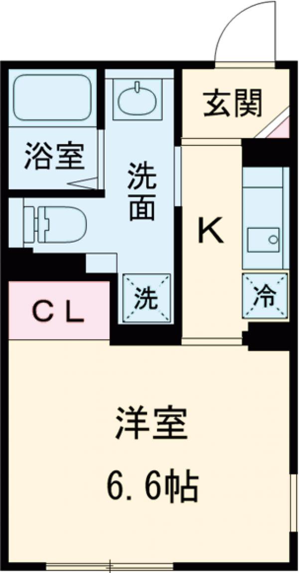 エクサム三軒茶屋Ⅳ・402号室の間取り