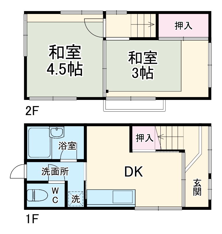小田貸家の間取り