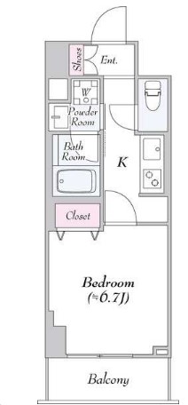 ロイジェント志村坂上・512号室の間取り