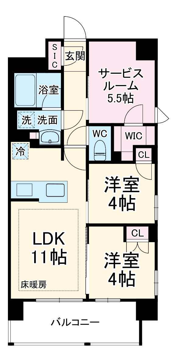 プレシス上福岡の間取り