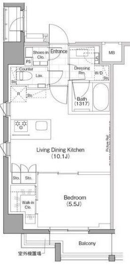 ザ・パークハビオ早稲田の間取り