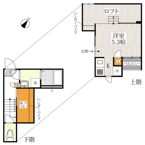 CB川越レガンテの間取り