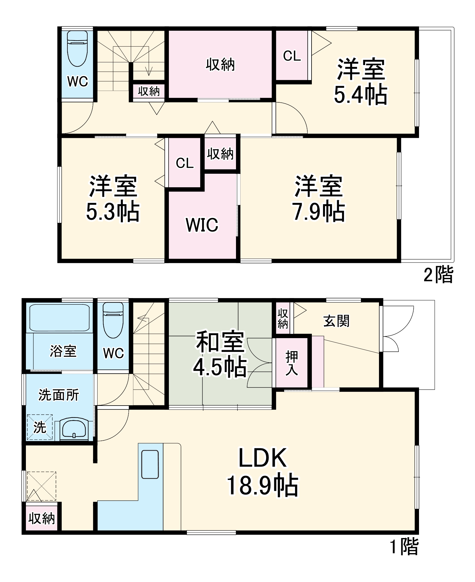豊川市蔵子六丁目貸家の間取り