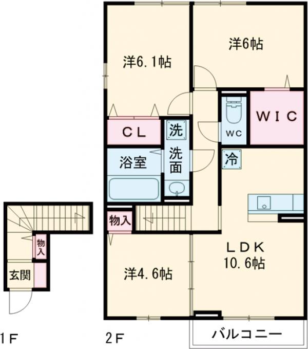 ガーネット Ⅰの間取り