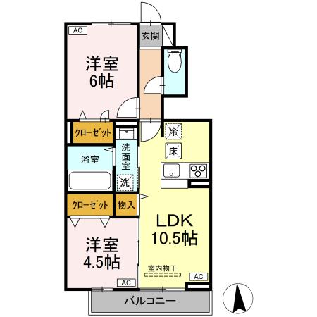 ガーネット Ⅱの間取り