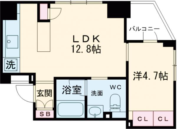 パークホームズ高田馬場四丁目・604号室の間取り