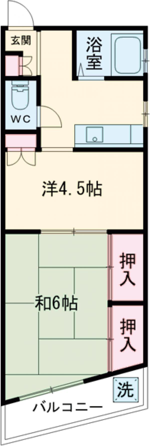 上野コーポの間取り