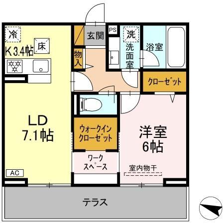 リシェスみのり台 C棟の間取り
