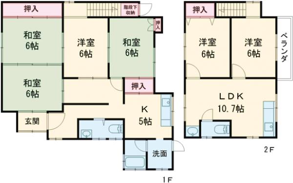 和泉市万町戸建ての間取り