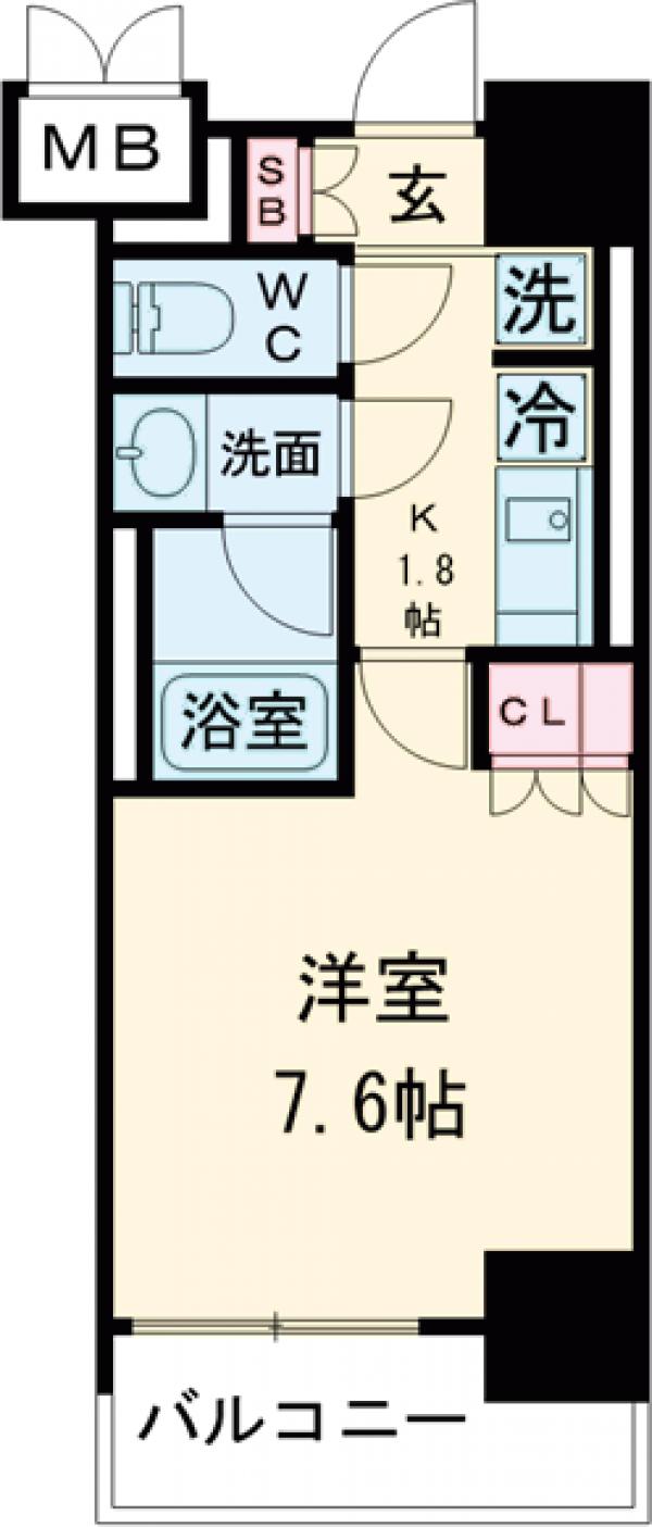 プラネソシエ西新井・302号室の間取り