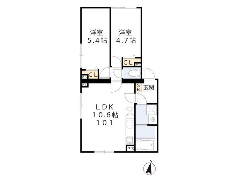グラシア・ベイ大森・101号室の間取り
