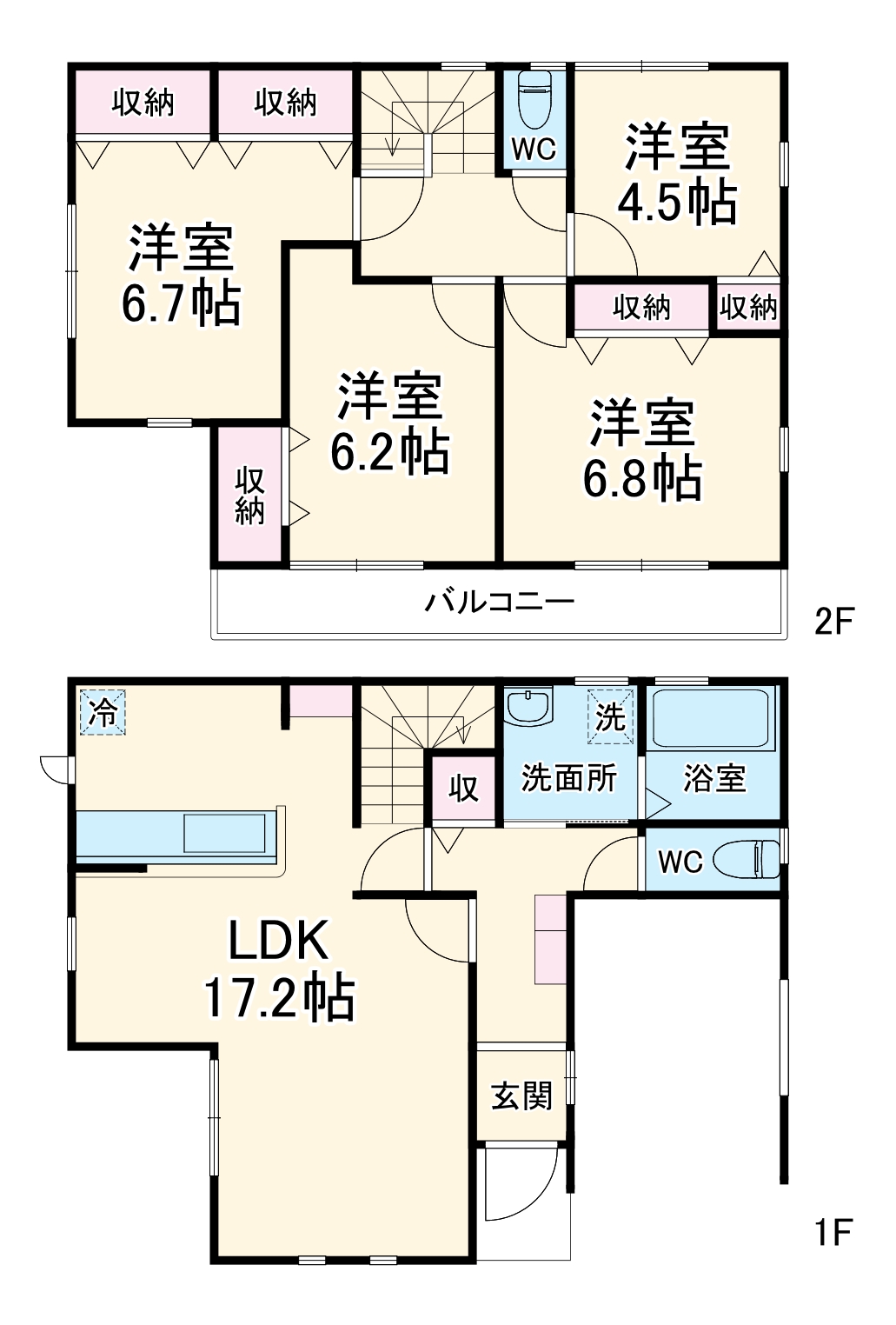 矢作町戸建の間取り