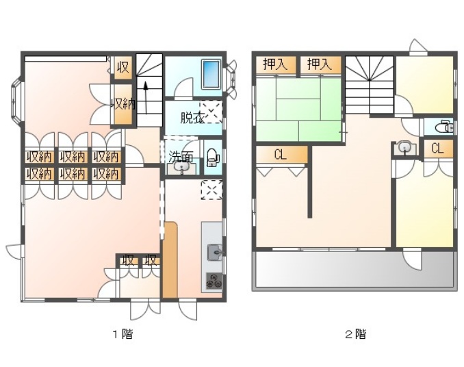 穴川十字路一戸建の間取り