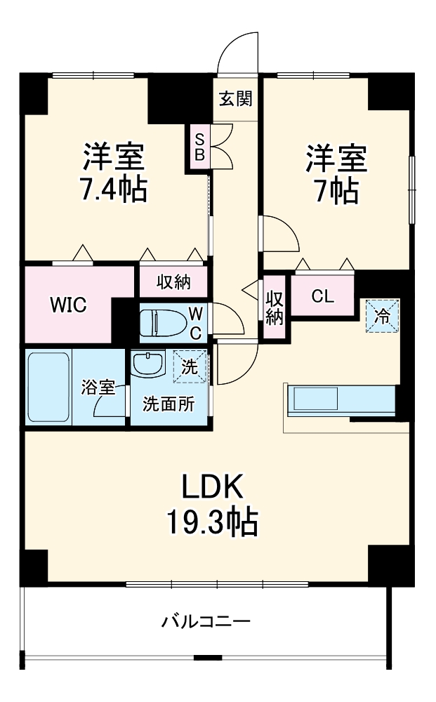 パルファン ドゥ ジョアの間取り