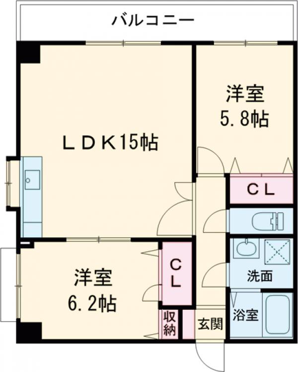 ジェネシス竹下の間取り