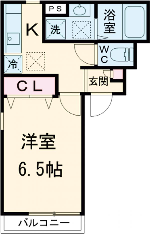 フォルトゥーナ旗の台・102号室の間取り