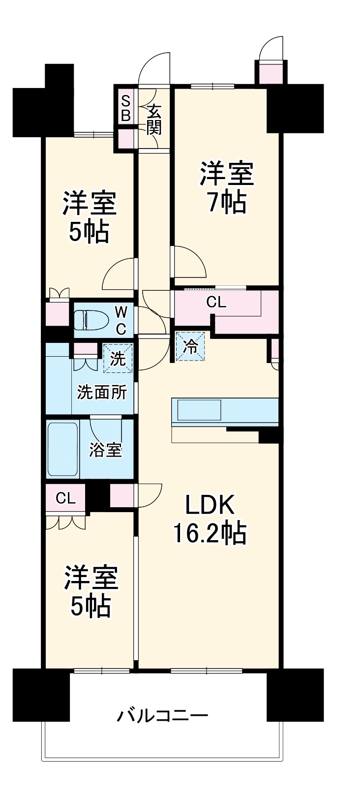 セントアイナ藤が丘 ヴァロ棟の間取り