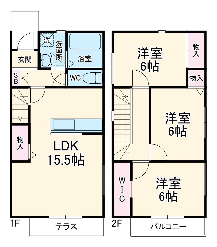 フォレストメゾン重本B棟の間取り