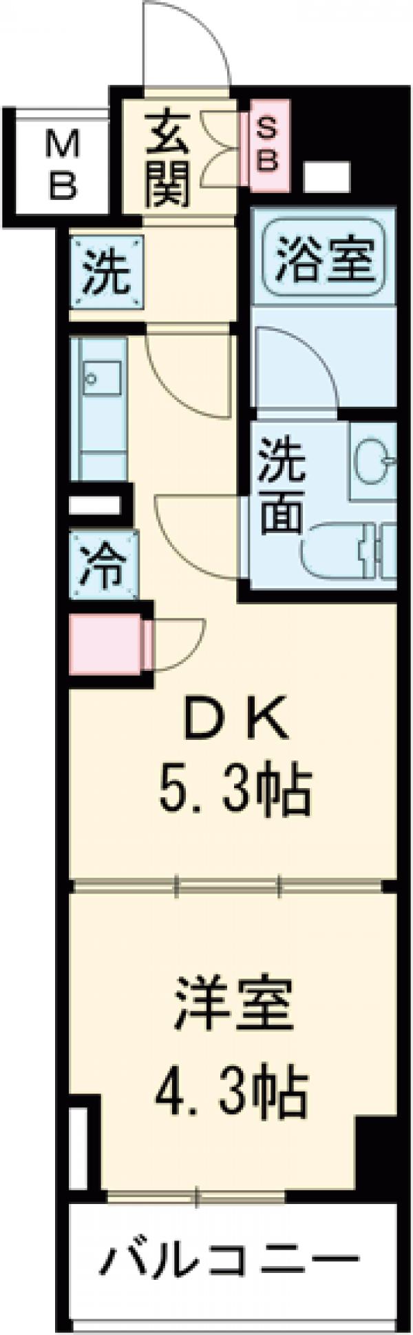 プレディアコート錦糸町スカイビューの間取り