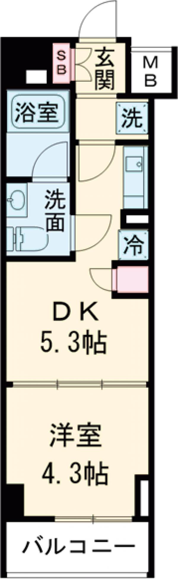 プレディアコート錦糸町スカイビューの間取り