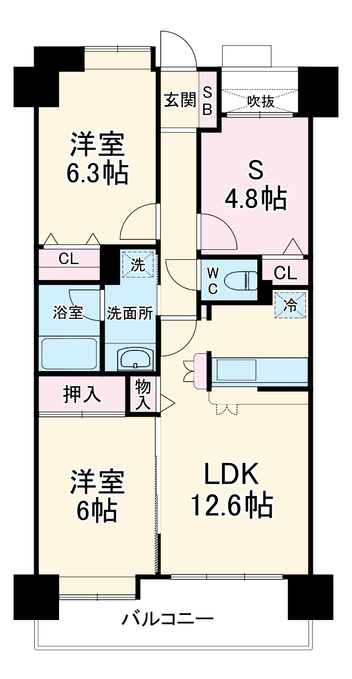ライオンズマンション大宮宮原の間取り