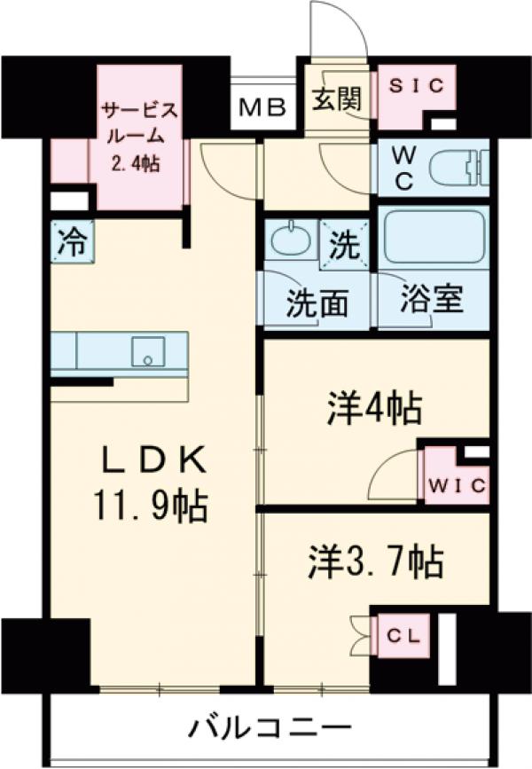 プレディアコート錦糸町スカイビューの間取り