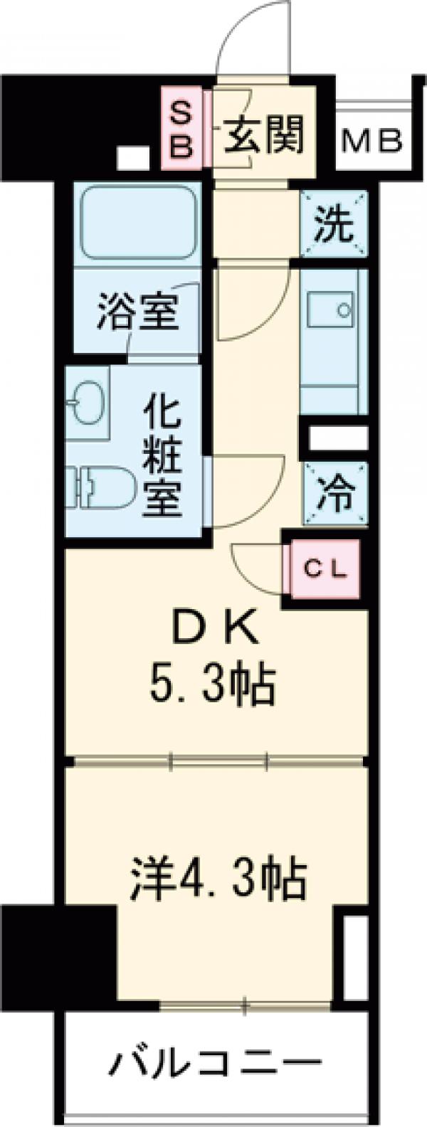 プレディアコート錦糸町スカイビューの間取り