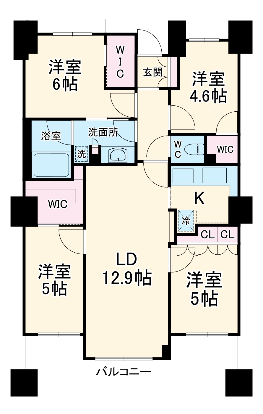 ザ・レジデンス本牧横浜ベイサイドの間取り